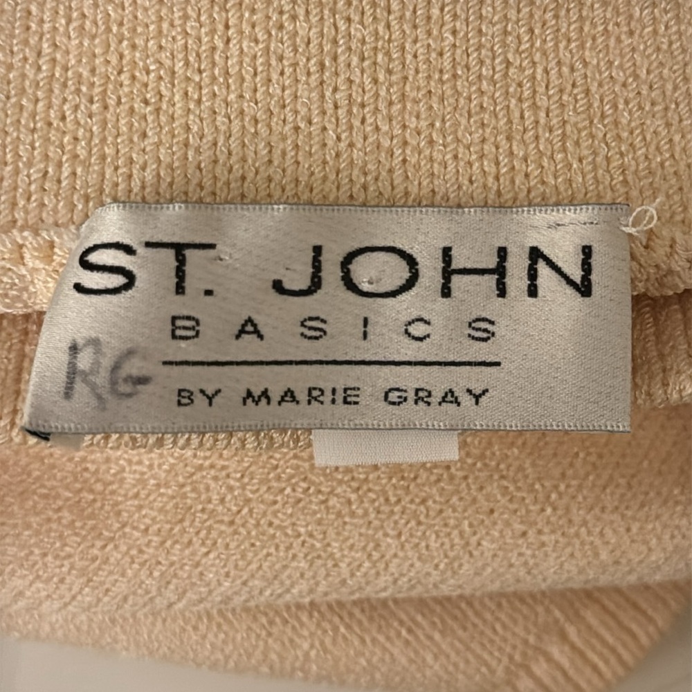 SALE St. John Vintage Cream Santana Knit Skirt - Picture 4 of 5